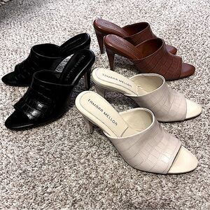 Tamara Mellon, NWT Capri all leather croco embossed mule samples. Euro Size 37